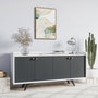 Hanah Home Consola Bled Antracita y Blanco